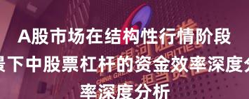 A股市场在结构性行情阶段背景下中股票杠杆的资金效率深度分析